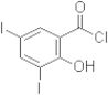 2-hydroxy-3,5-diiodobenzoyl chloride