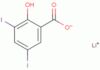 Benzoic acid, 2-hydroxy-3,5-diiodo-, lithium salt (1:1)