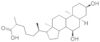 (6R)-6-[(3R,5S,7R,10S,13R)-3,7-dihydroxy-10,13-dimethyl-2,3,4,5,6,7,8,9,11,12,14,15,16,17-tetradecahydro-1H-cyclopenta[a]phenanthren-17-yl]-2-methylheptanoic acid
