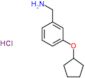 Benzenemethanamine, 3-(cyclopentyloxy)-, hydrochloride