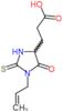 3-(5-oxo-1-prop-2-en-1-yl-2-thioxoimidazolidin-4-yl)propanoic acid