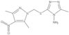 3-[[(3,5-Dimethyl-4-nitro-1H-pyrazol-1-yl)methyl]thio]-5-methyl-4H-1,2,4-triazol-4-amine