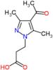 3-(4-acetyl-3,5-dimethyl-1H-pyrazol-1-yl)propanoic acid