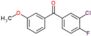 (3-chloro-4-fluoro-phenyl)-(3-methoxyphenyl)methanone