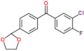 (3-chloro-4-fluoro-phenyl)-[4-(1,3-dioxolan-2-yl)phenyl]methanone