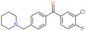 (3-chloro-4-fluoro-phenyl)-[4-(1-piperidylmethyl)phenyl]methanone