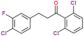 3-(4-chloro-3-fluoro-phenyl)-1-(2,6-dichlorophenyl)propan-1-one