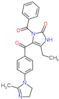 1-benzoyl-4-ethyl-5-[4-(2-methyl-4,5-dihydro-1H-imidazol-1-yl)benzoyl]-1,3-dihydro-2H-imidazol-2-o…