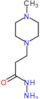 1-(3-hydrazinyl-3-oxopropyl)-4-methylpiperazinediium