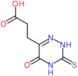 3-(5-oxo-3-thioxo-2,3,4,5-tetrahydro-1,2,4-triazin-6-yl)propanoic acid