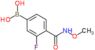 [3-fluoro-4-(methoxycarbamoyl)phenyl]boronic acid