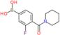 [3-fluoro-4-(piperidine-1-carbonyl)phenyl]boronic acid