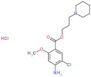 3-(piperidin-1-yl)propyl 4-amino-5-chloro-2-methoxybenzoate hydrochloride (1:1)