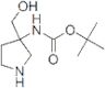 tert-butyl 3-(hydroxymethyl)pyrrolidin-3-ylcarbamate