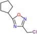 3-(chloromethyl)-5-cyclopentyl-1,2,4-oxadiazole