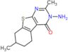 3-amino-2,7-dimethyl-5,6,7,8-tetrahydro[1]benzothieno[2,3-d]pyrimidin-4(3H)-one