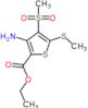 ethyl 3-amino-5-(methylsulfanyl)-4-(methylsulfonyl)thiophene-2-carboxylate