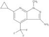 6-Cyclopropyl-1-methyl-4-(trifluoromethyl)-1H-pyrazolo[3,4-b]pyridin-3-amine