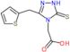 [3-(thiophen-2-ylmethyl)-5-thioxo-1,5-dihydro-4H-1,2,4-triazol-4-yl]acetic acid