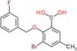 {3-bromo-2-[(3-fluorobenzyl)oxy]-5-methylphenyl}boronic acid