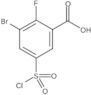 3-Bromo-5-(chlorosulfonyl)-2-fluorobenzoic acid