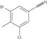 3-Bromo-5-chloro-4-methylbenzonitrile