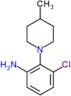 3-chloro-2-(4-methylpiperidin-1-yl)aniline