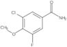 3-Chloro-5-fluoro-4-methoxybenzamide