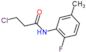 3-chloro-N-(2-fluoro-5-methylphenyl)propanamide