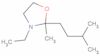 3-ethyl-2-methyl-2-(3-methylbutyl)oxazol-idine