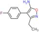 3-ethyl-4-(4-fluorophenyl)isoxazol-5-amine