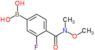 [3-fluoro-4-[methoxy(methyl)carbamoyl]phenyl]boronic acid