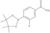 3-Fluoro-4-(4,4,5,5-tetramethyl-1,3,2-dioxaborolan-2-yl)benzamide