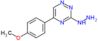 3-hydrazino-5-(4-methoxyphenyl)-1,2,4-triazine