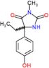 5-ethyl-5-(4-hydroxyphenyl)-3-methylimidazolidine-2,4-dione