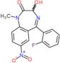 5-(2-fluorophenyl)-3-hydroxy-1-methyl-7-nitro-1,3-dihydro-2H-1,4-benzodiazepin-2-one