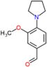 3-methoxy-4-pyrrolidin-1-ylbenzaldehyde