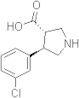 (3S,4R)-4-(3-Chlorophenyl)-3-pyrrolidinecarboxylic acid