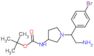 Carbamic acid, [1-[2-amino-1-(4-bromophenyl)ethyl]-3-pyrrolidinyl]-, 1,1-dimethylethyl ester