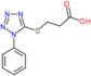 3-[(1-phenyl-1H-tetrazol-5-yl)sulfanyl]propanoic acid