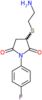 3-[(2-aminoethyl)sulfanyl]-1-(4-fluorophenyl)pyrrolidine-2,5-dione