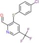 3-[(4-chlorophenyl)sulfanyl]-5-(trifluoromethyl)pyridine-2-carbaldehyde