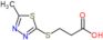 3-[(5-methyl-1,3,4-thiadiazol-2-yl)sulfanyl]propanoic acid