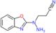 3-[1-(1,3-benzoxazol-2-yl)hydrazinyl]propanenitrile