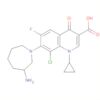 3-Quinolinecarboxylic acid,7-(3-aminohexahydro-1H-azepin-1-yl)-8-chloro-1-cyclopropyl-6-fluoro-1,4-dihydro-4-oxo-, (S)-
