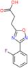 3-[3-(2-fluorophenyl)-1,2,4-oxadiazol-5-yl]propanoato