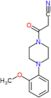 3-[4-(2-methoxyphenyl)piperazin-1-yl]-3-oxopropanenitrile