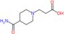 3-(4-carbamoylpiperidin-1-yl)propanoic acid