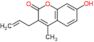 7-idrossi-4-metil-3-prop-2-en-1-il-2H-cromen-2-one