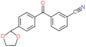 3-[4-(1,3-dioxolan-2-yl)benzoyl]benzonitrile